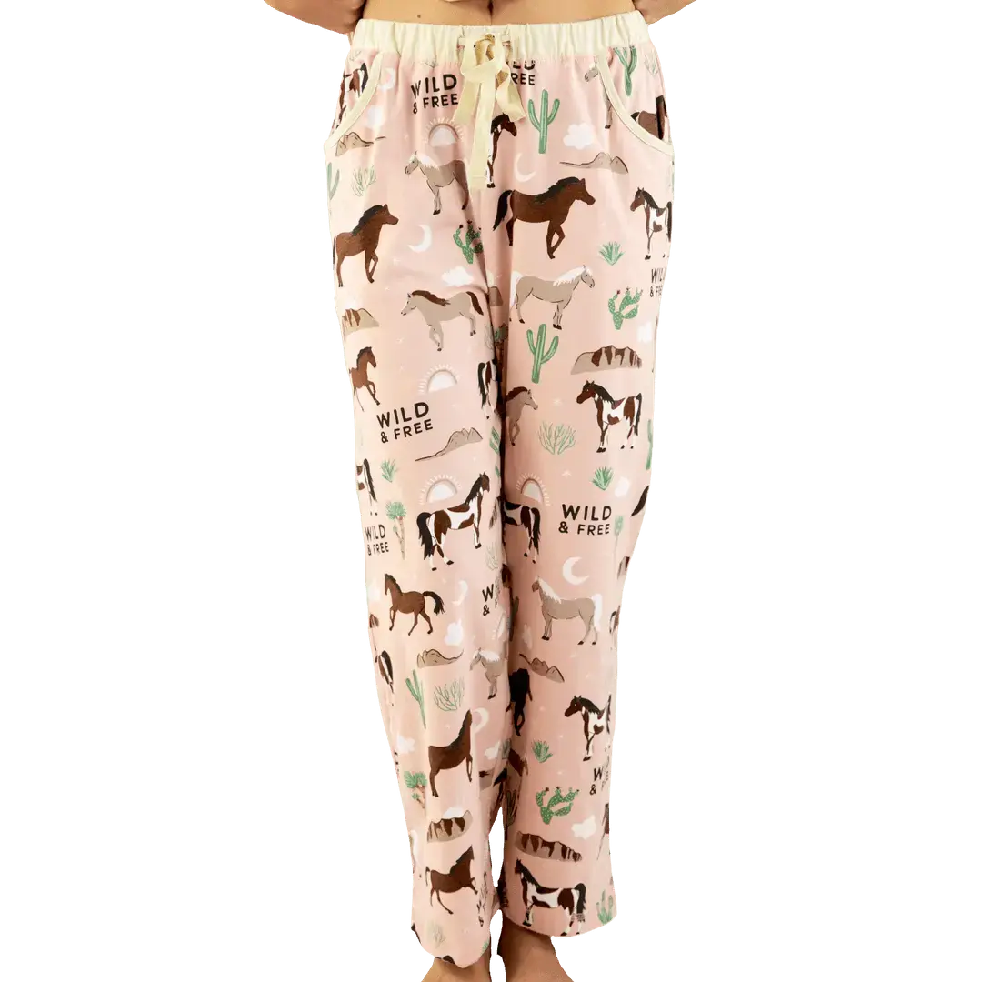 Wild & Free Horse Pajama Bottoms 1