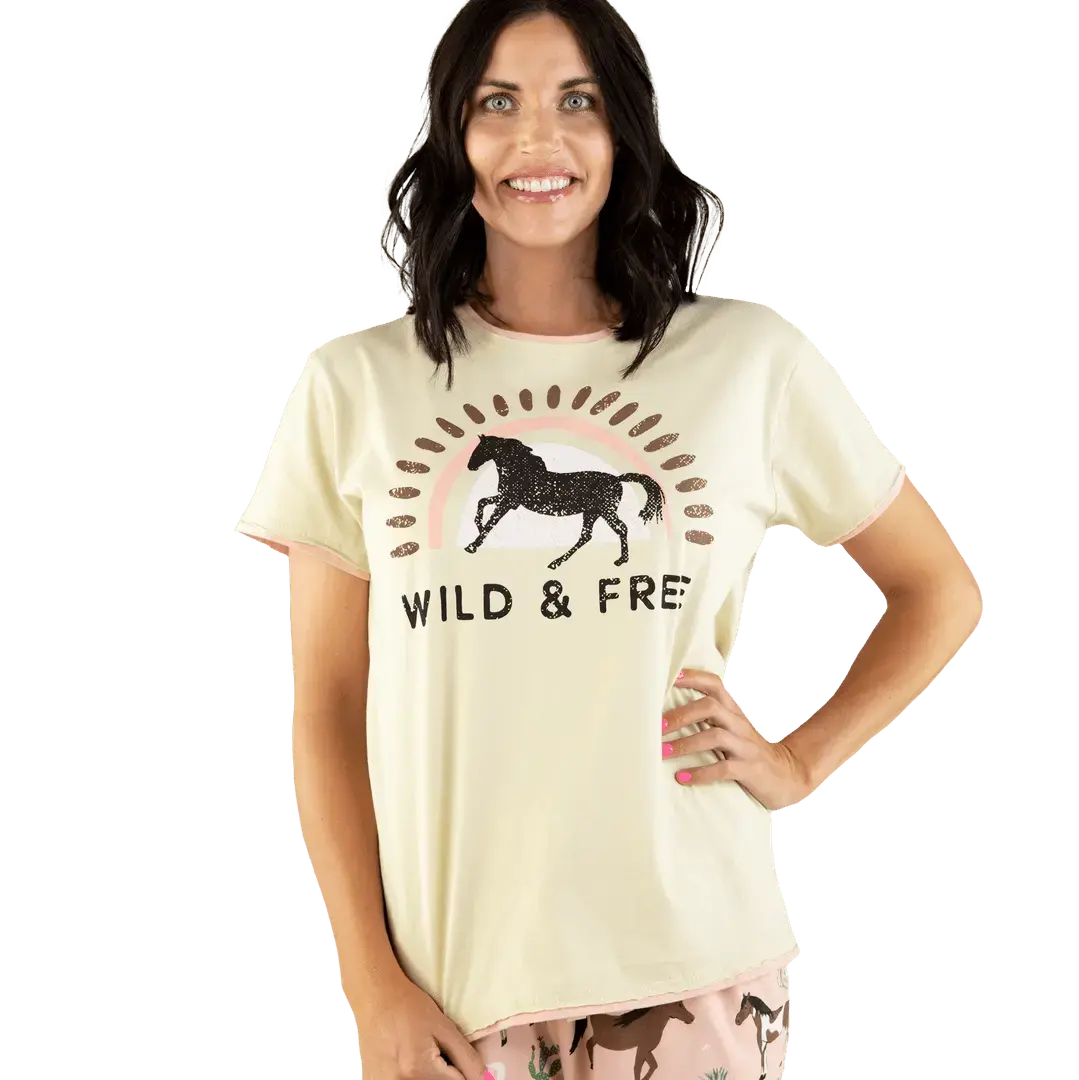 Wild & Free Horse Pajama Tee 1