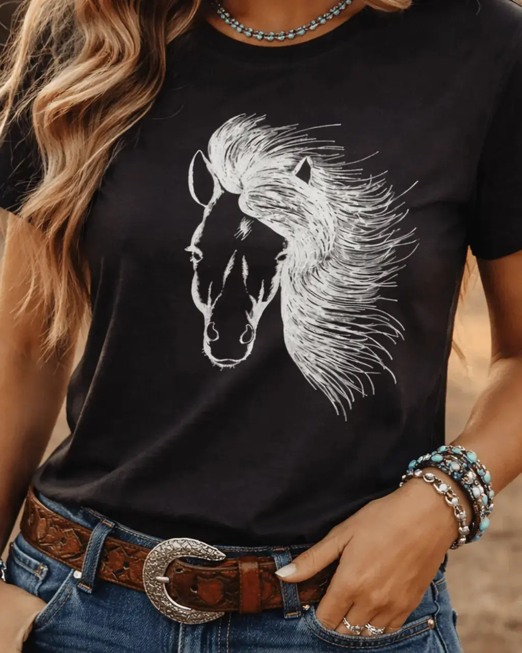 Wild Horse Glitter Tee 5