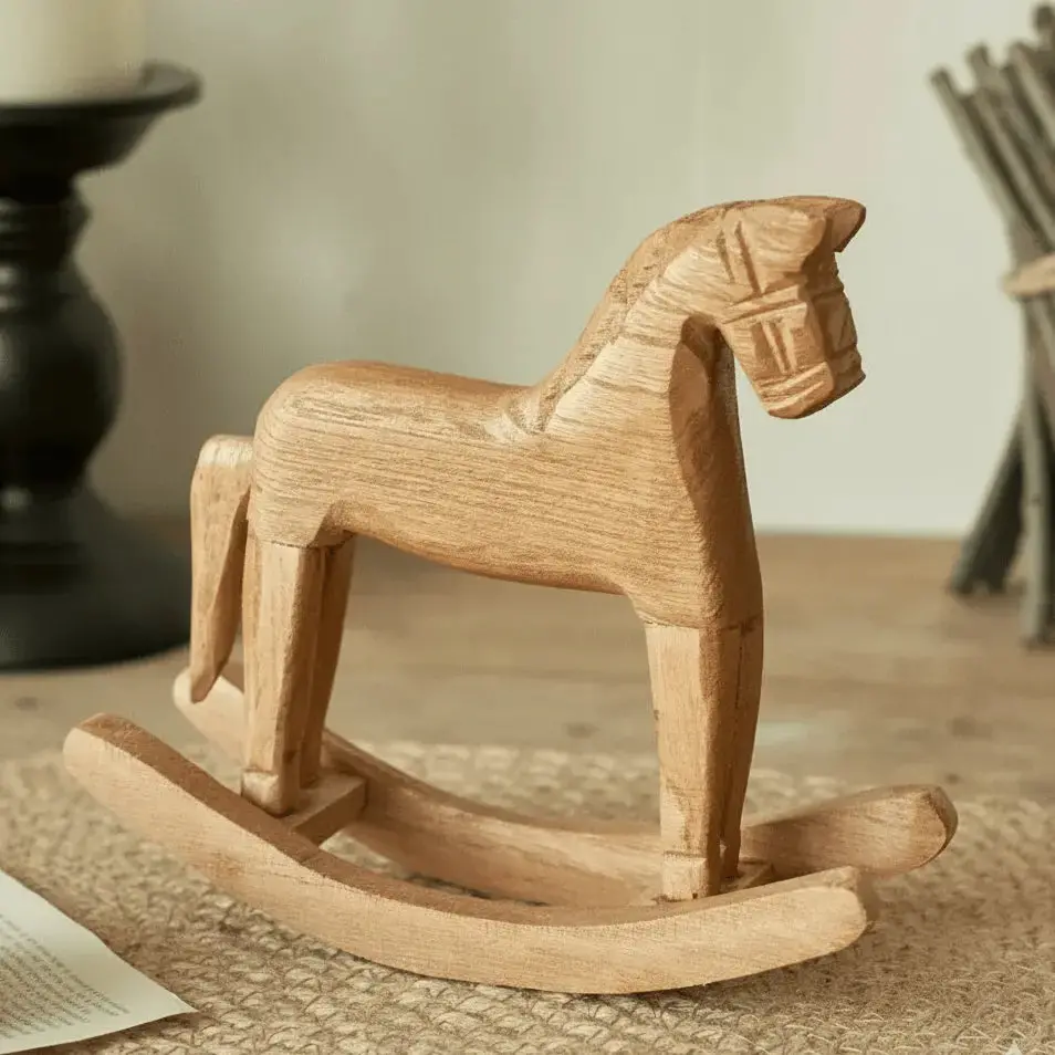 Wood Rocking Horse Decoration 1