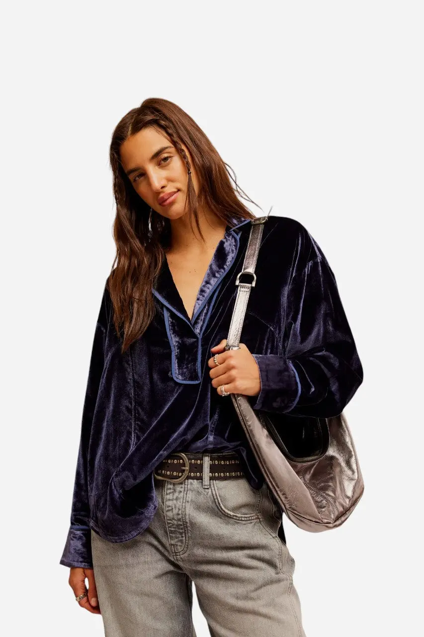 Free People Luxy Velvet Solid Night Sky 1