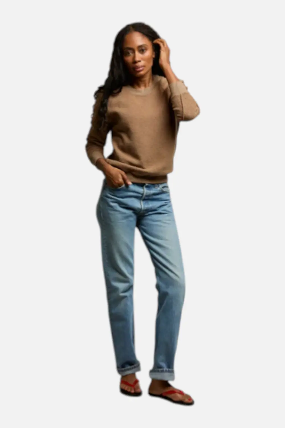 Perfect White Tee Ziggy Sweatshirt In Mocha 1