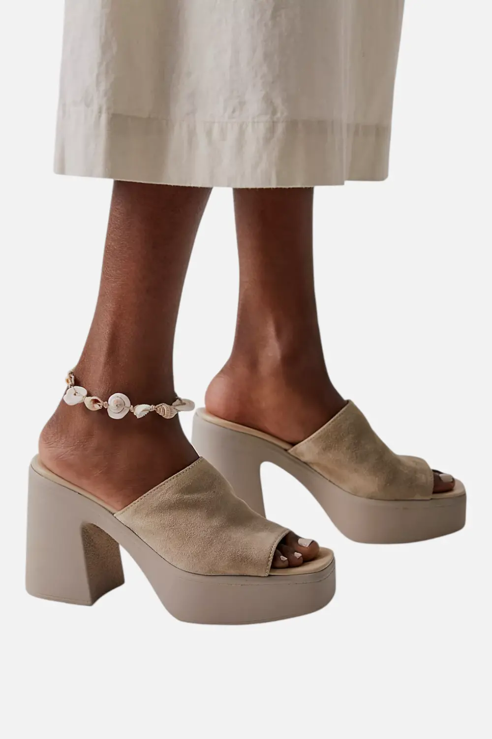 Free People Women's Zoe Platform In Diamond Suede 1