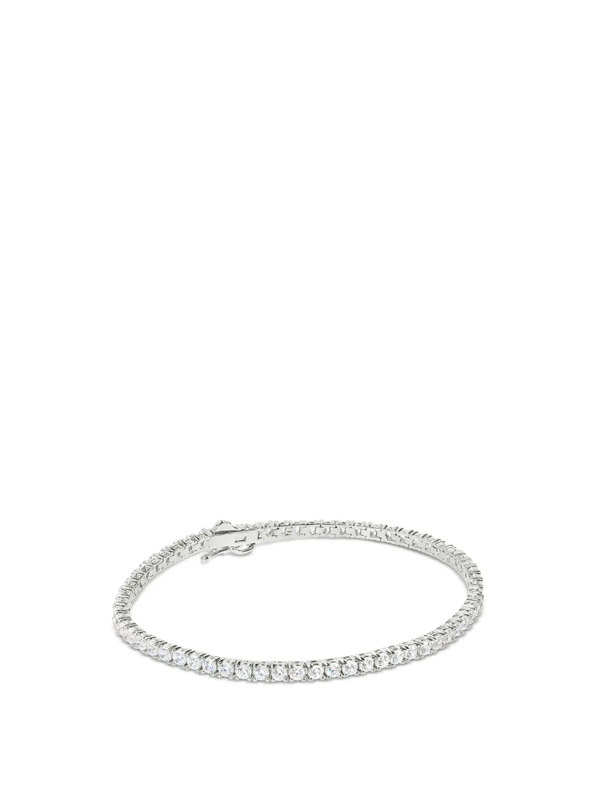 Francine Round Prong Tennis Bracelet Silver 1