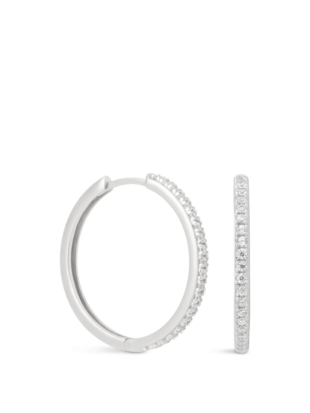 Crystal Hinge Large Hoops 1