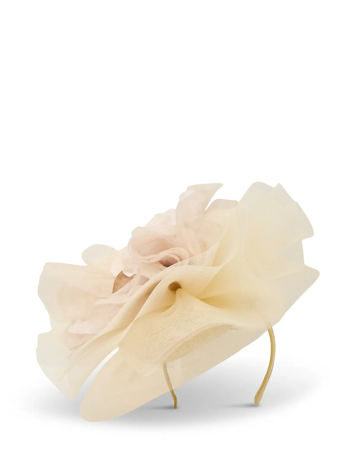 Large Flower And Pleated Crin Fascinator 1