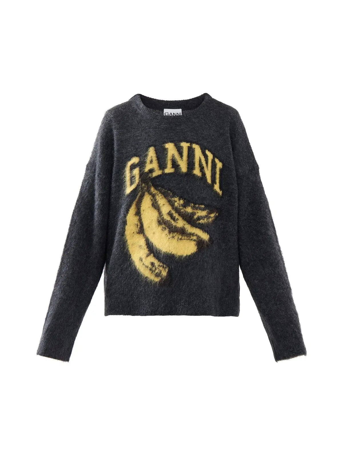 Fine Brushed Alpaca Banana Oversized O-Neck 1