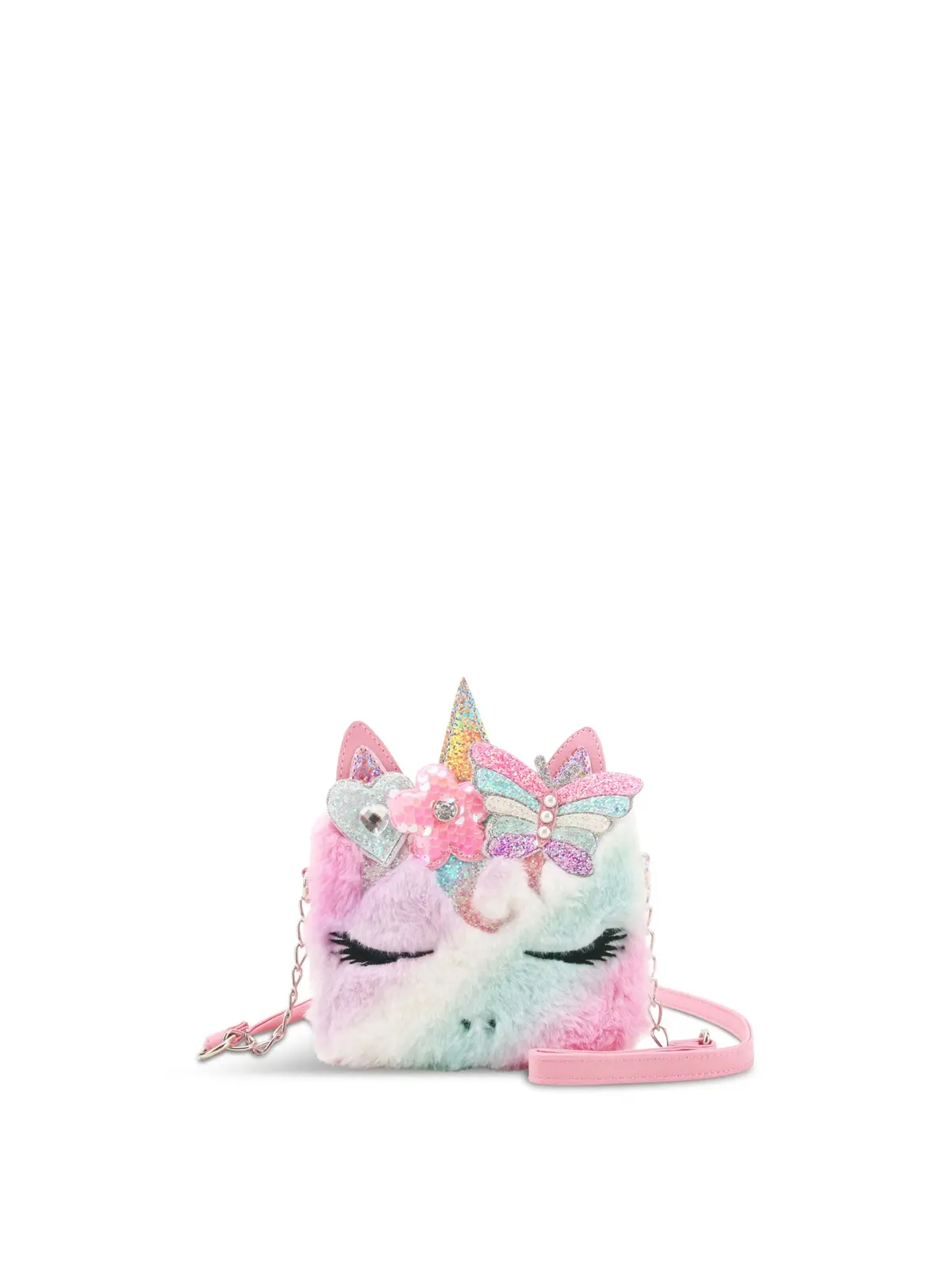 Gwen Faux Fur Crossbody Bag Bubble Gum 1