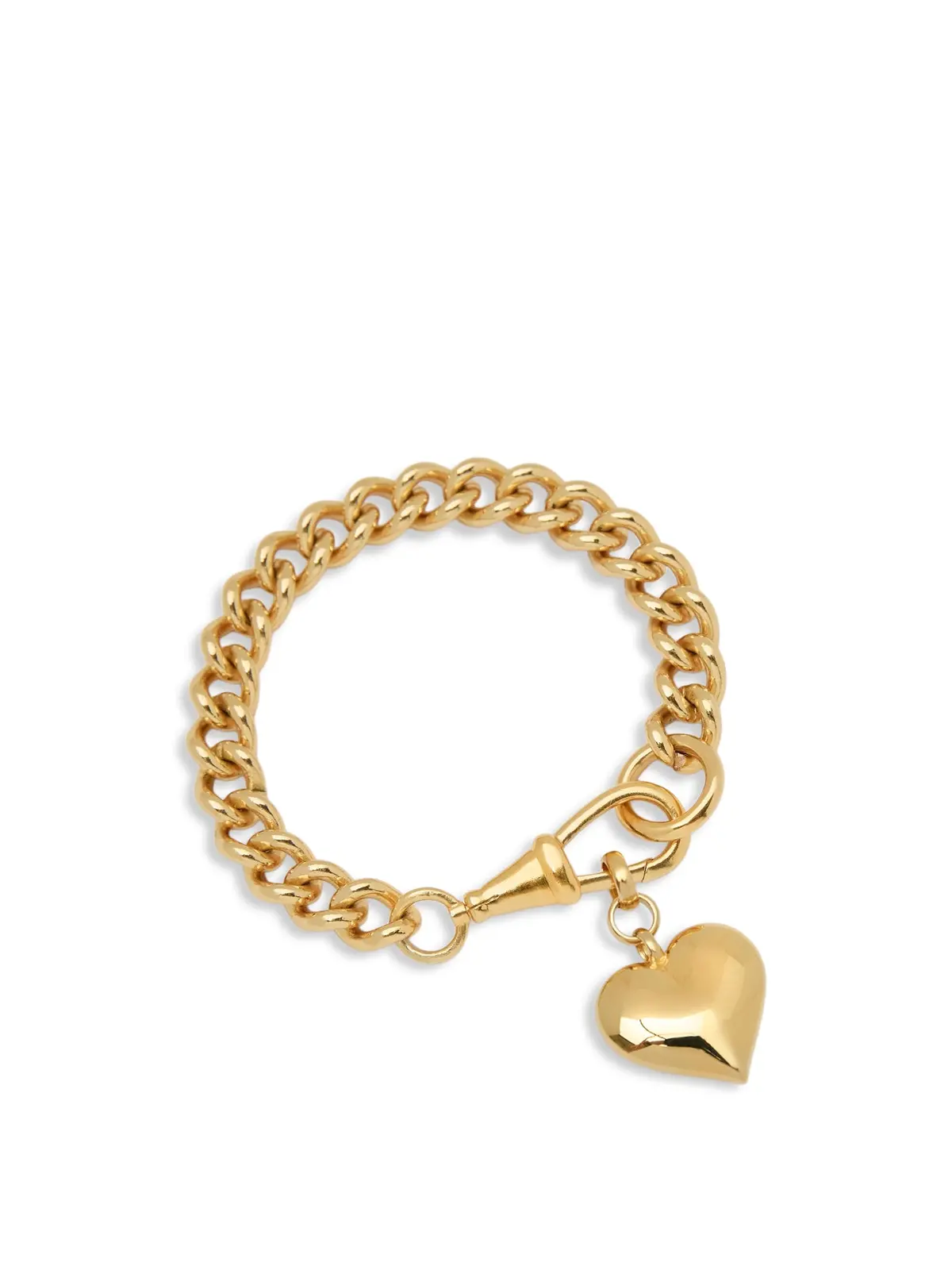 Large Gold Heart Bracelet 1