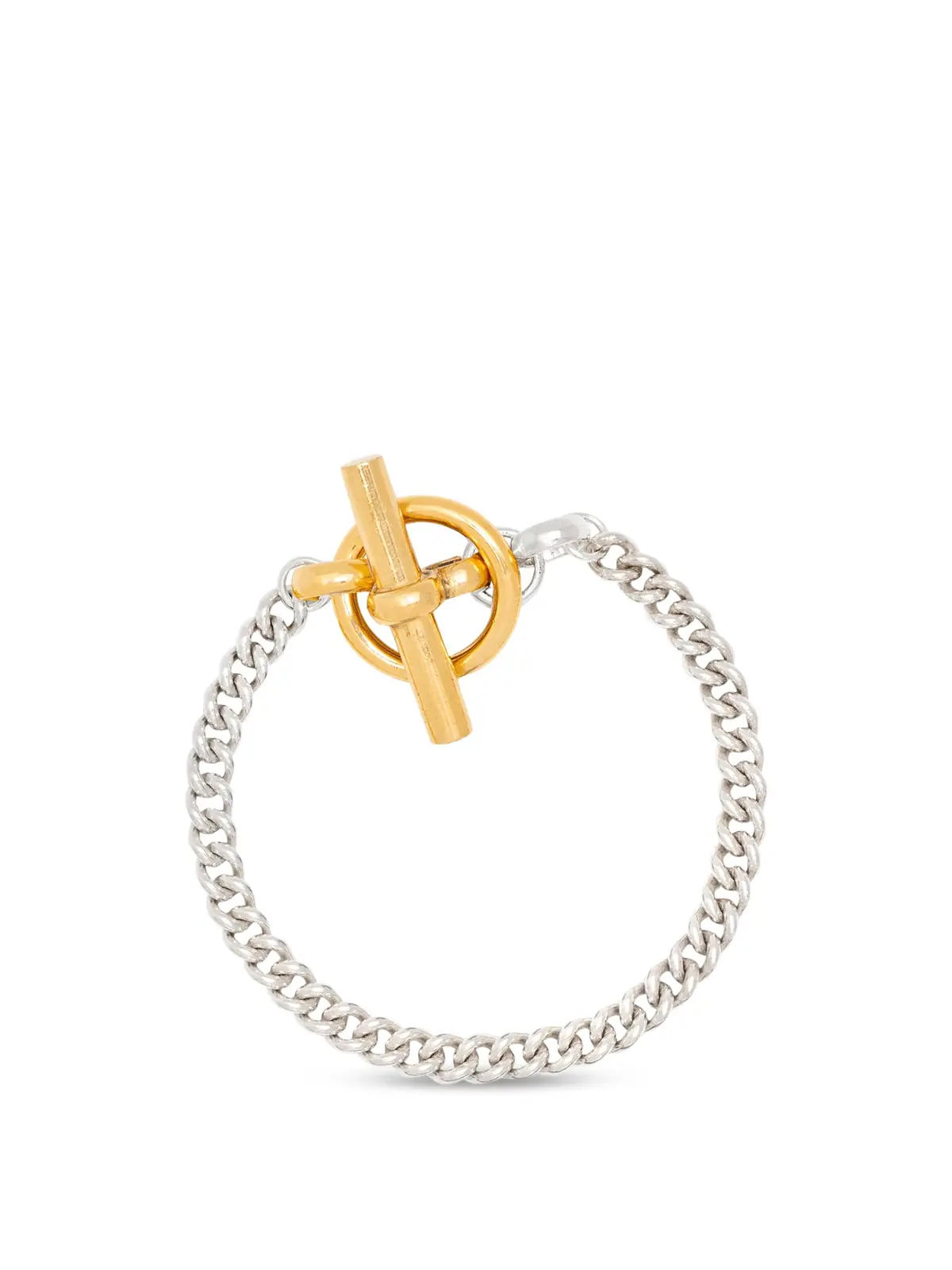 T-Bar Clasp Gold And Silver Bracelet 1
