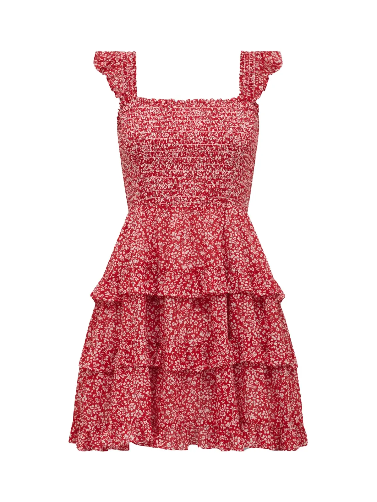 Odette Printed Cotton Mini Dress 1