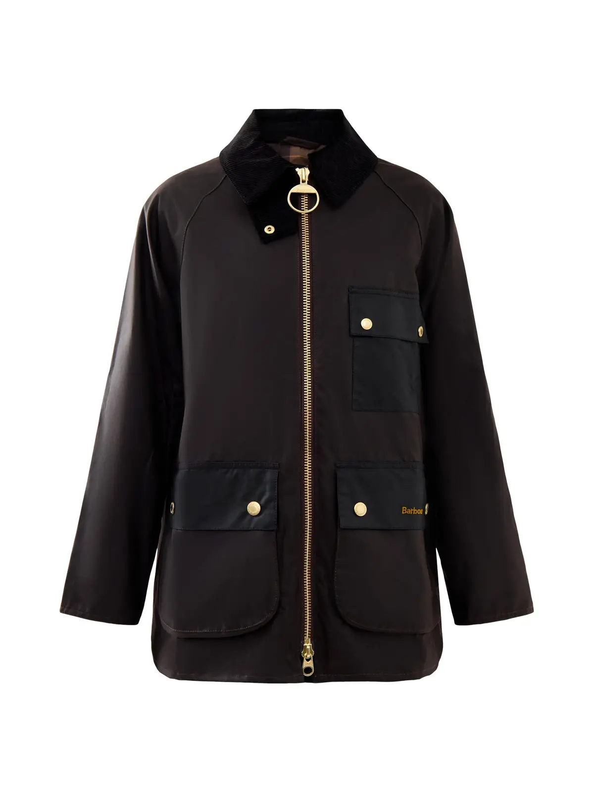 Womens Barbour Luella Wax Corduroy Jacket Brown 1