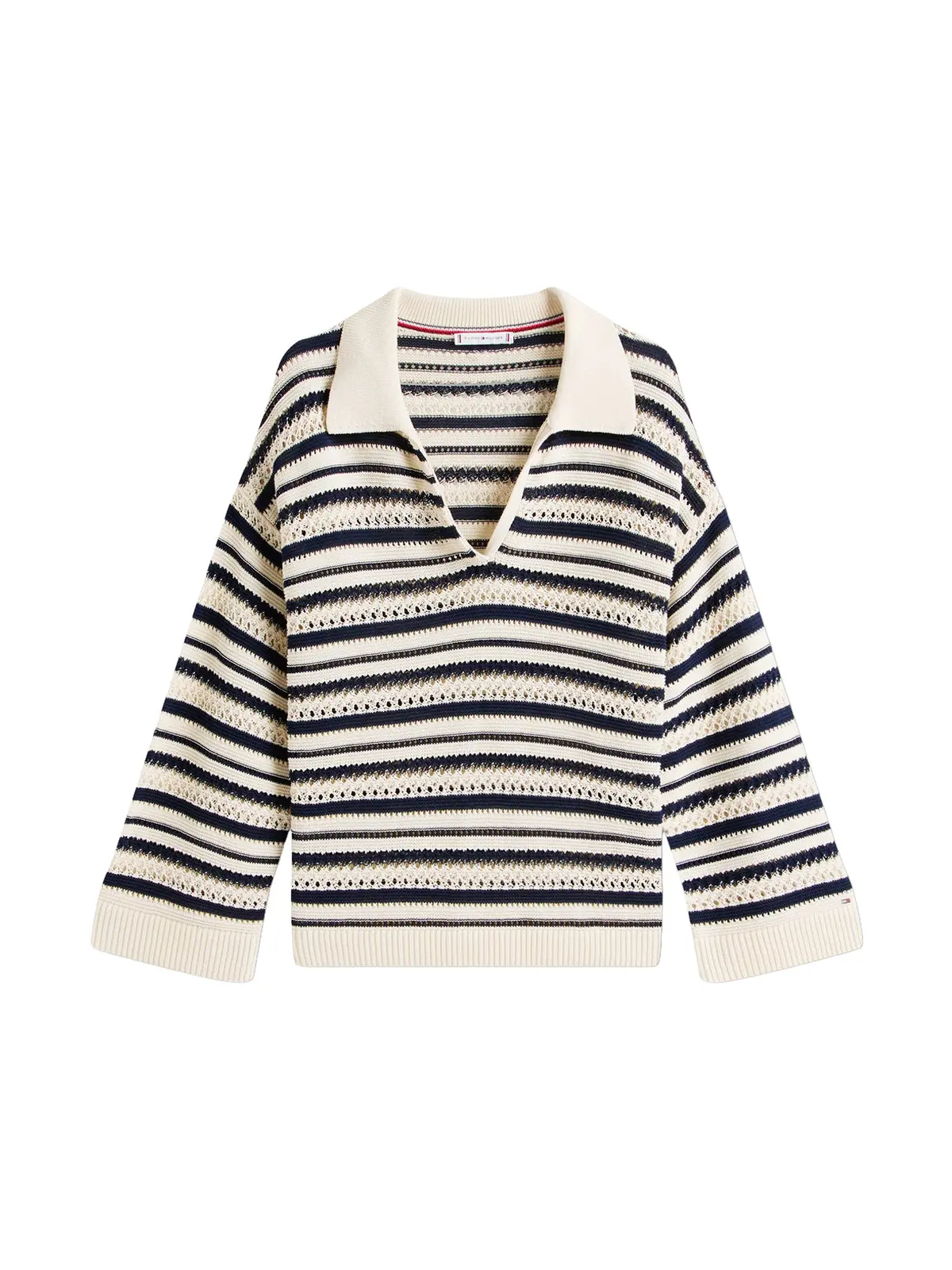 Crochet Oversized Polo Jumper 1
